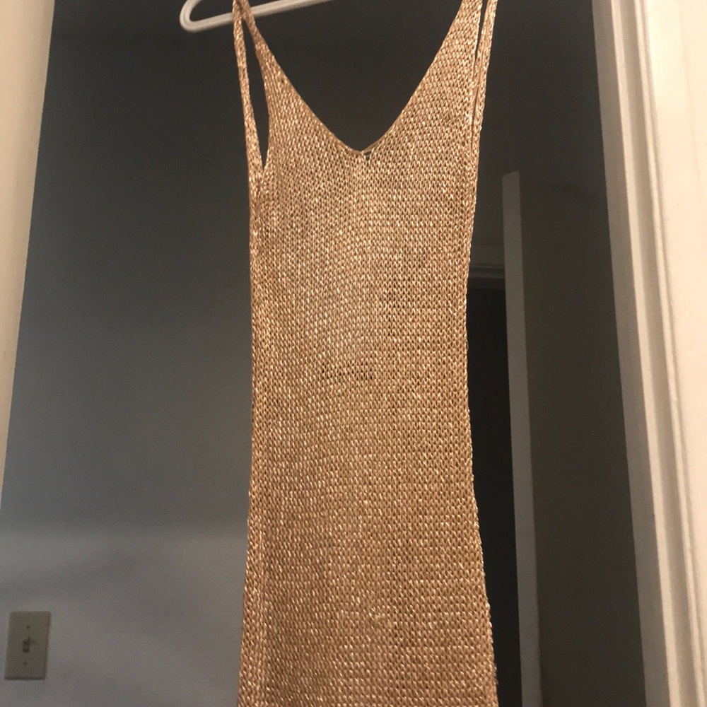 Gold coverup dress